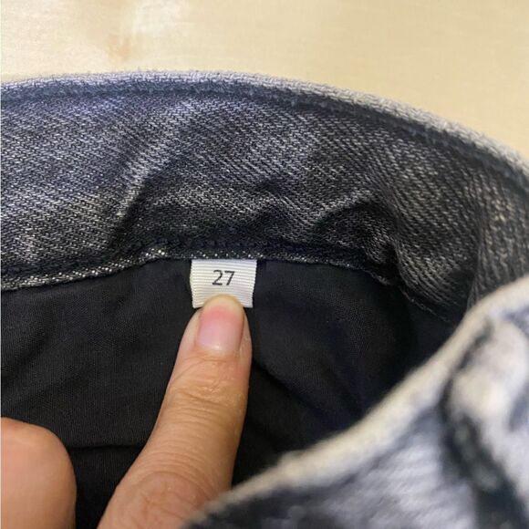 Frame Faded Black 'Broderick Avenue' 'Rigid Re-Release Le High Mini' Skirt - Picture 4 of 8